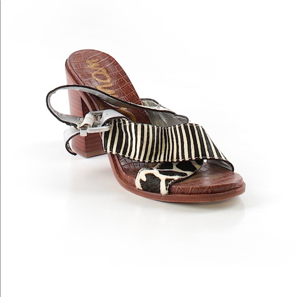Sam Edelman Shoes - Sam Edelman Zebra Striped Heels Size 9 Med Width